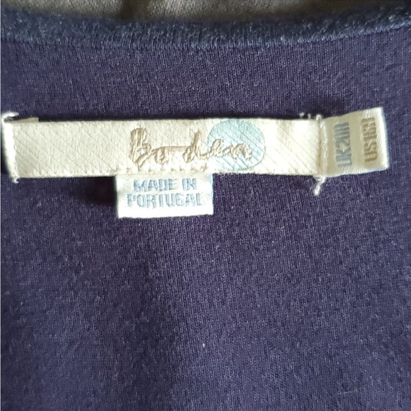 👀 Boden v neck sleeveless jersey stretch w/ rouging daisy flower midi dress 16. - Picture 5 of 7